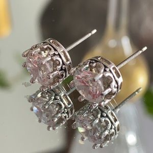 Pave crystal silver  Juicy Couture stud earrings